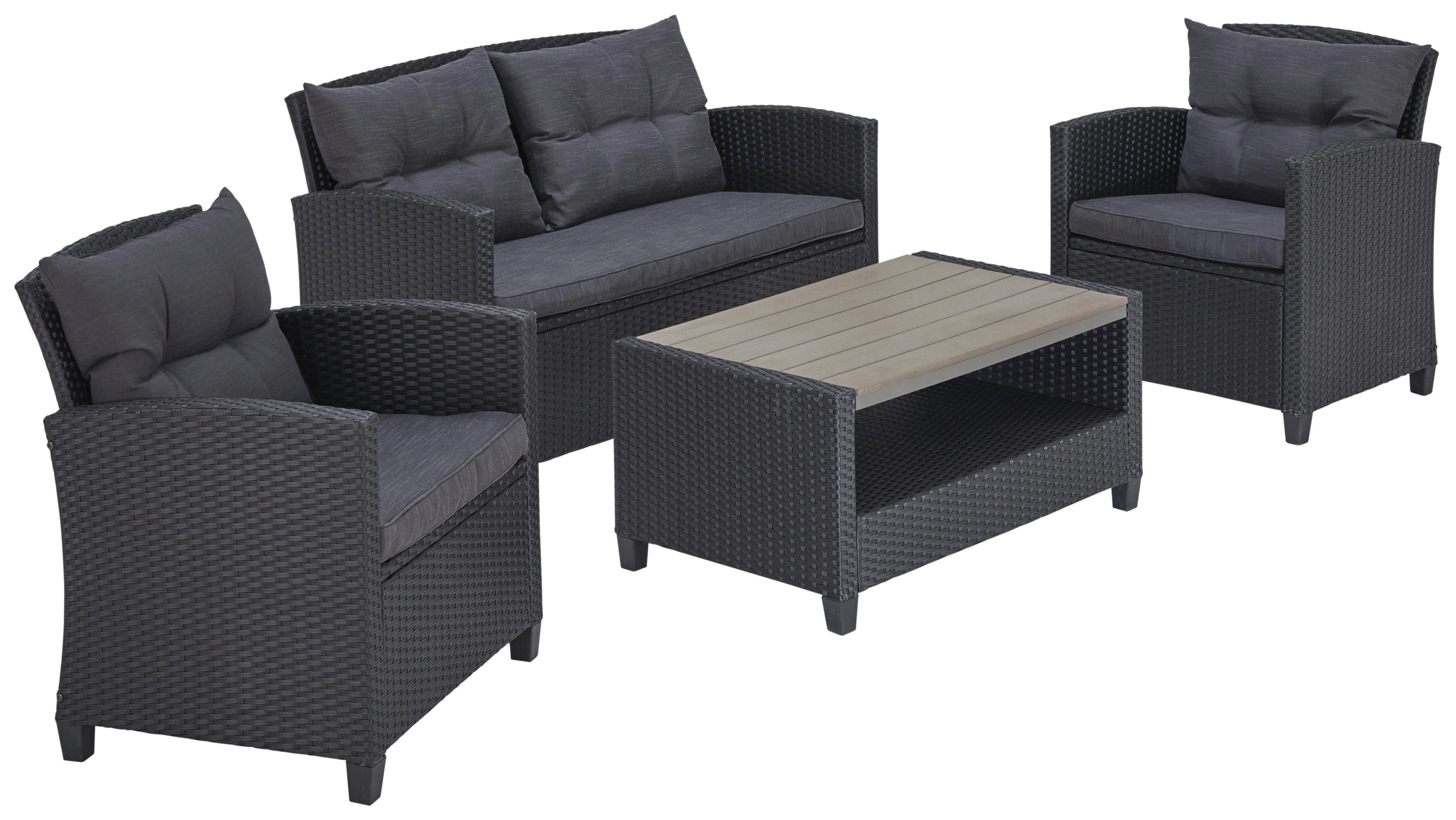 KONIFERA Gartenlounge-Set "St. Tropez", (Set, 11 tlg., 1x2er Sofa, 2x Sesse günstig online kaufen