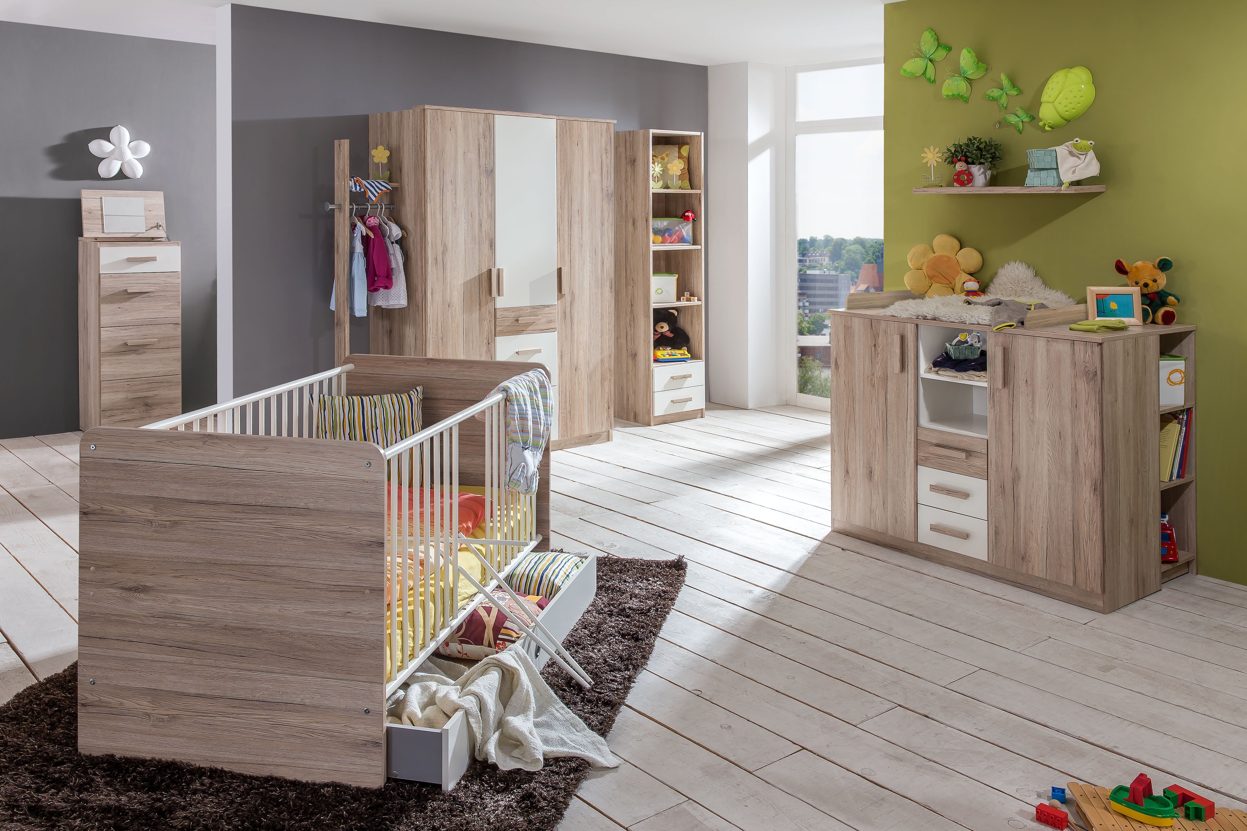 möbel-direkt.de Babyzimmer-Komplettset Cariba, (Komplett Set, 8-tlg., günstig online kaufen