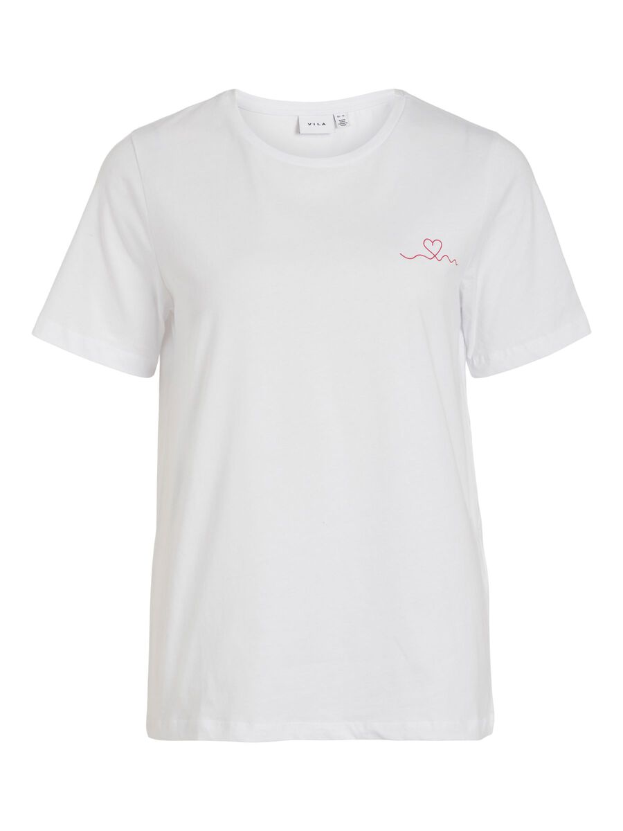 VILA Print T-shirt Damen White günstig online kaufen