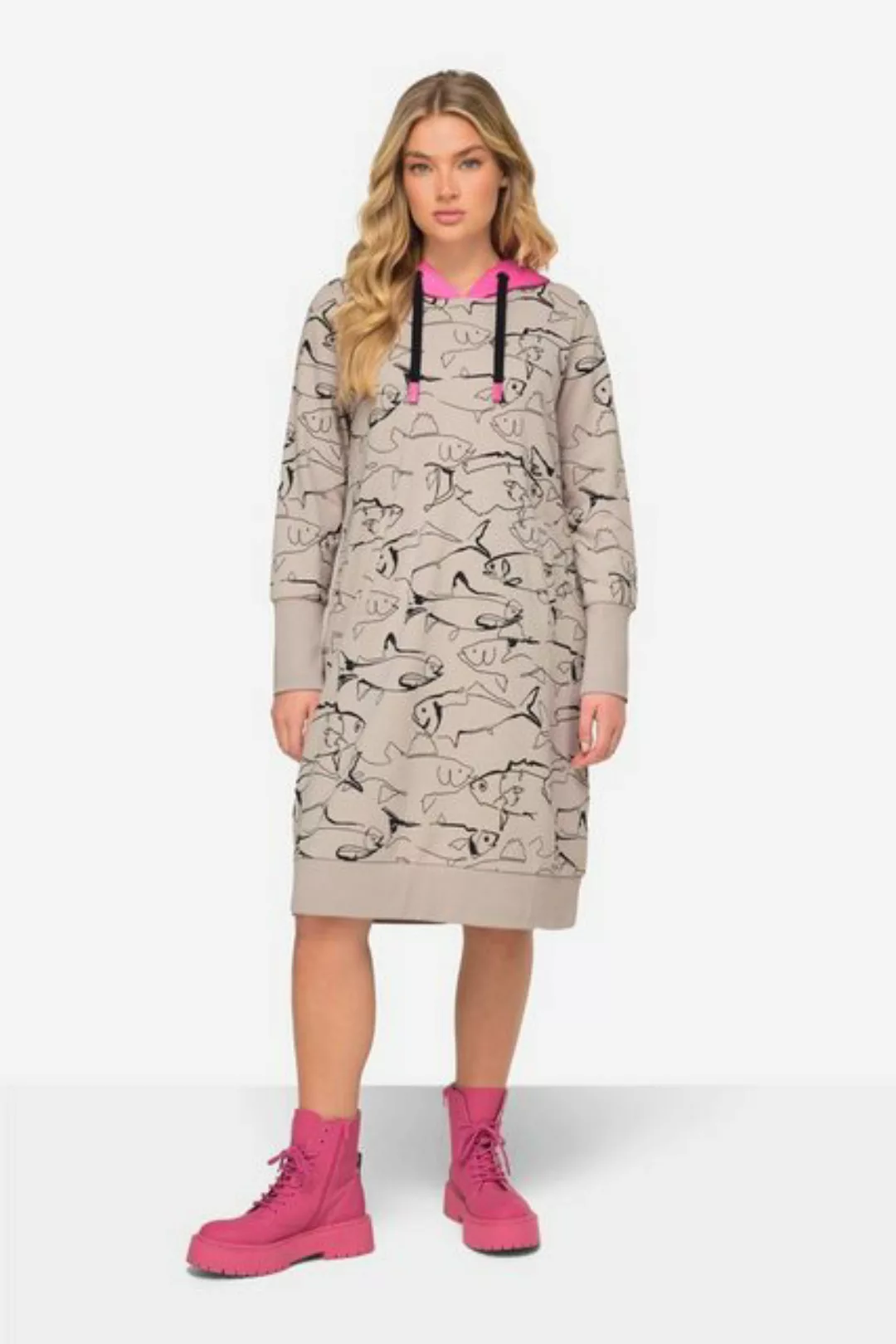 Laurasøn Midikleid Sweatkleid allover Print günstig online kaufen