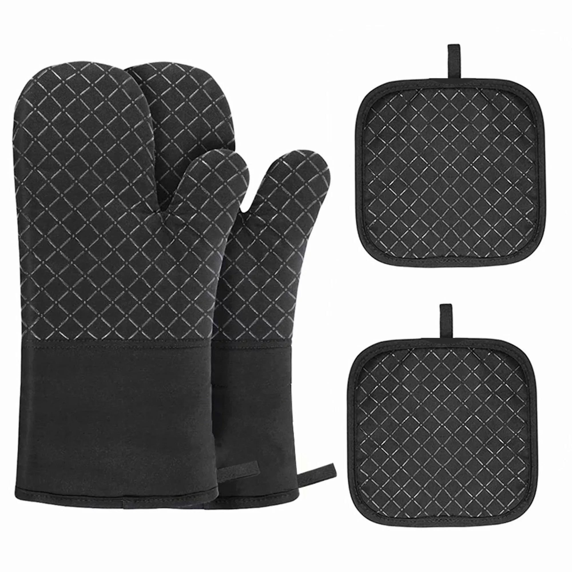 ibettertec Topfhandschuhe Ofenhandschuhe Topflappen 4er Set, günstig online kaufen