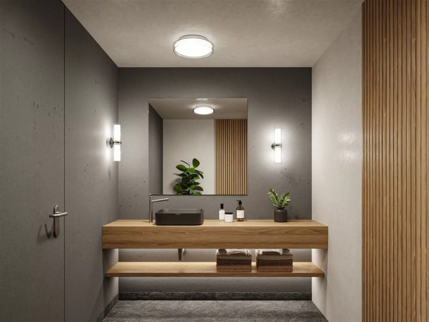 Paulmann LED Deckenleuchte »Selection Bathroom Luena IP44 16,5W 3000K Chrom günstig online kaufen