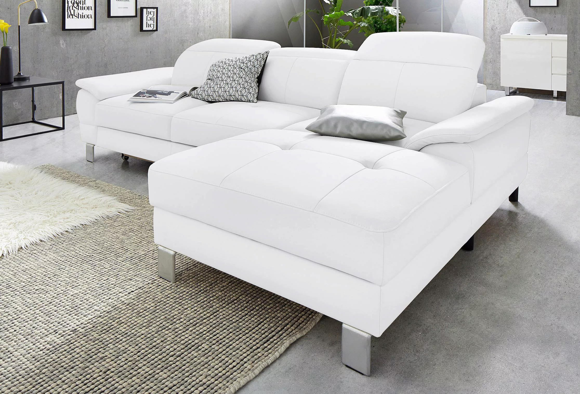 exxpo - sofa fashion Ecksofa "Mantua 2, L-Form", mit Kopf- bzw. Rückenverst günstig online kaufen