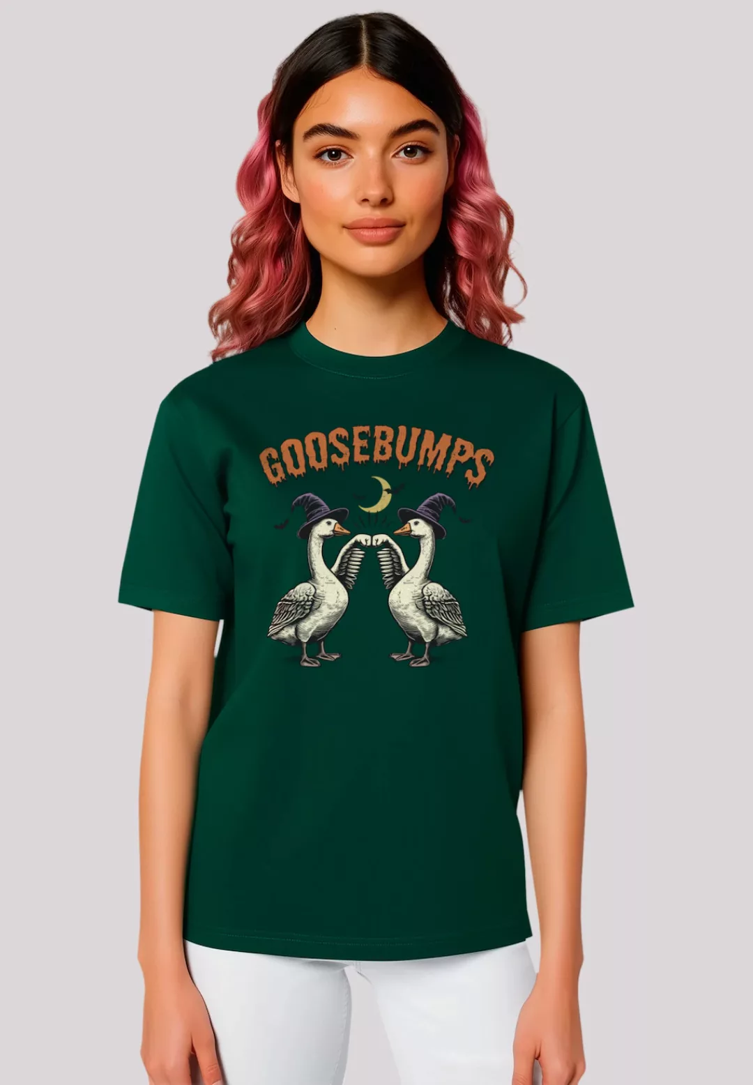 F4NT4STIC T-Shirt "Retro Halloween Goosebumps", Premium Qualität, Halloween günstig online kaufen