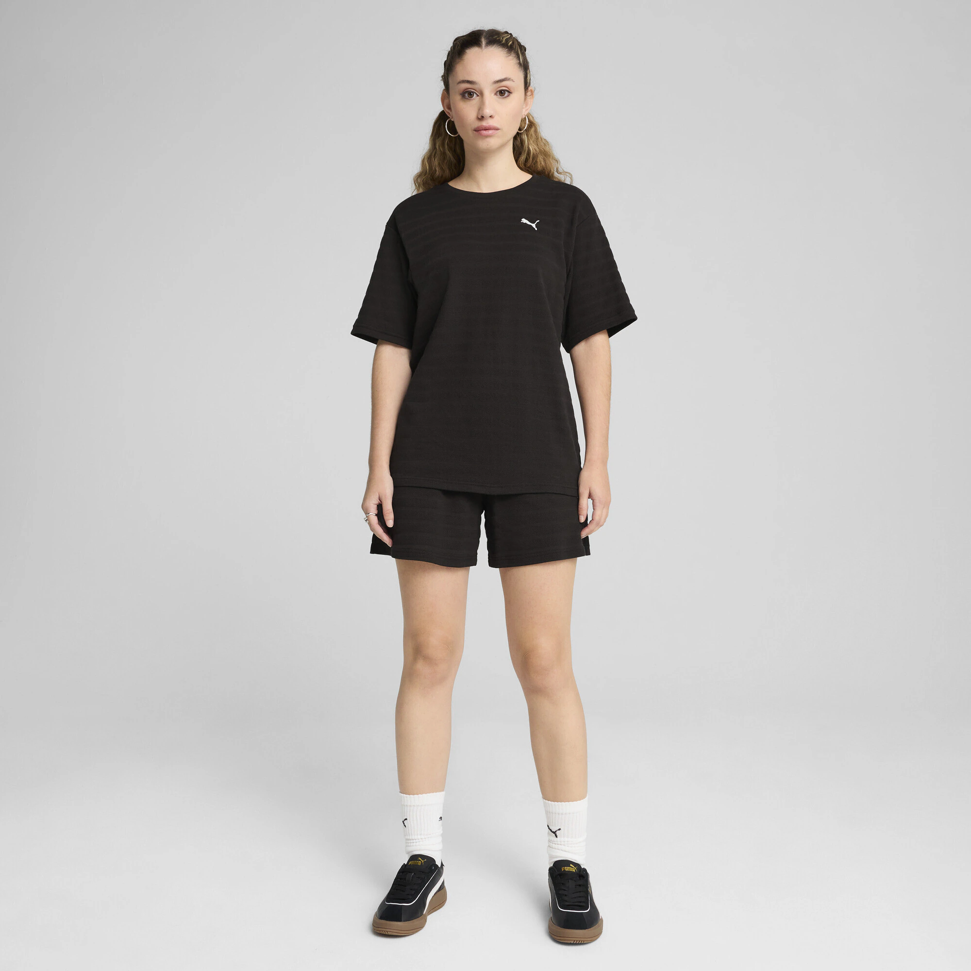 PUMA T-Shirt "ESS ELEVATED Strukturiertes Relaxed Fit T-Shirt Damen" günstig online kaufen