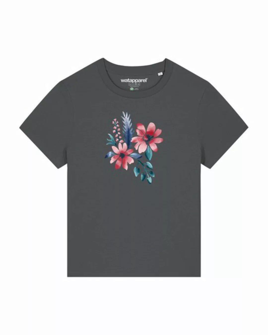 wat? Apparel T-Shirt Blume in Wasserfarbe 02 günstig online kaufen