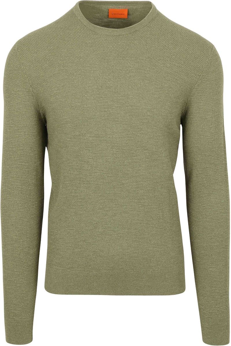 Suitable Pullover Structure Slub Olivgrün - Größe XL günstig online kaufen