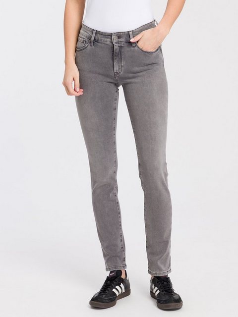 Cross Jeans Damen Jeans ANYA - Slim Fit - Grau - Grey günstig online kaufen