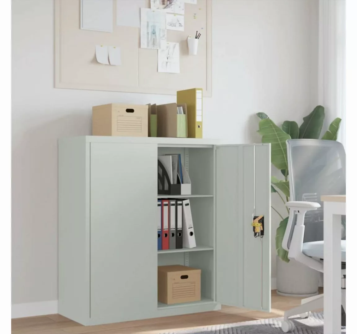 furnicato Aktenschrank Hellgrau 90x40x105 cm Stahl günstig online kaufen