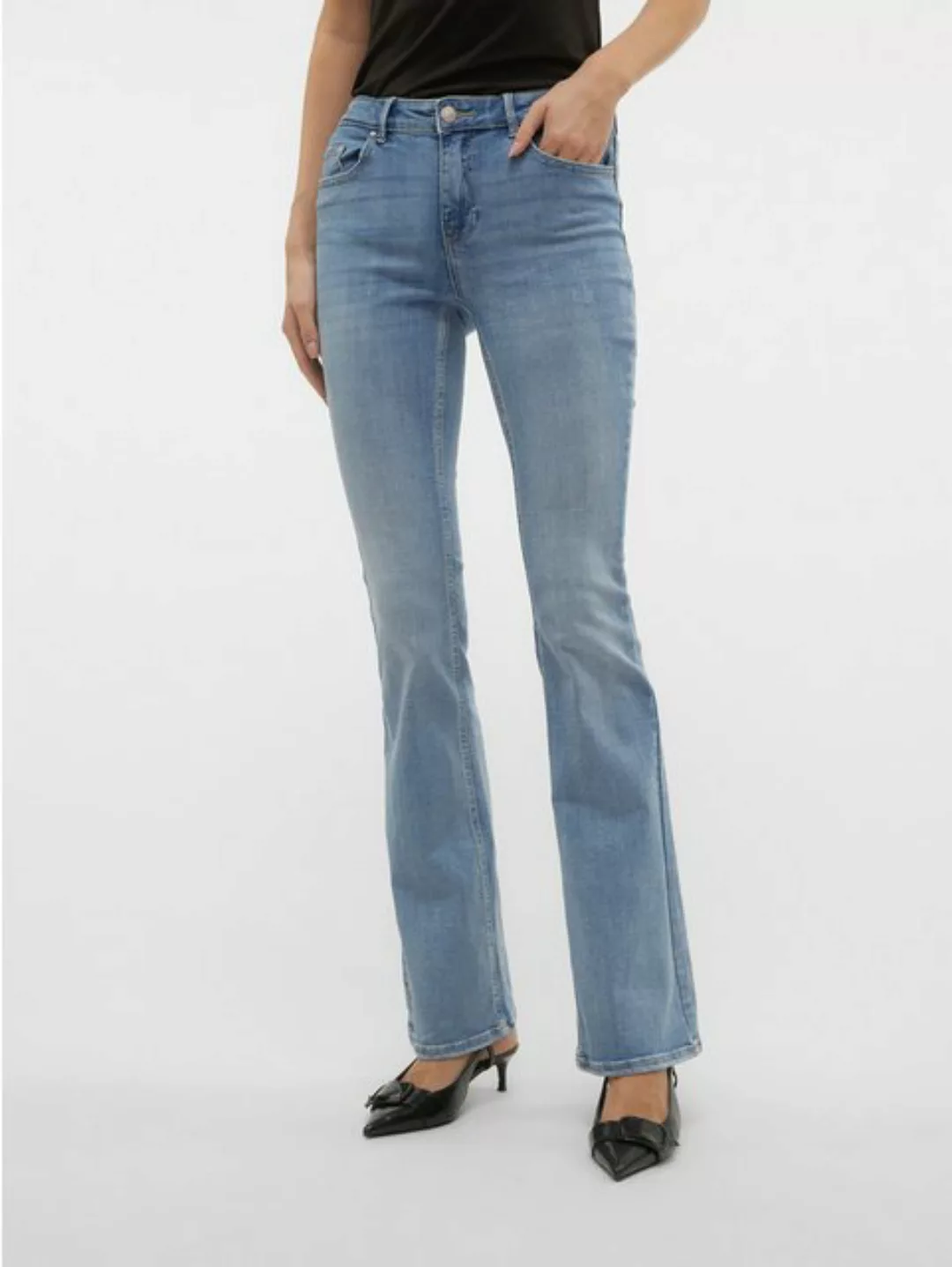 Vero Moda Bootcut-Jeans VMFLASH MR FLARED JEANS LI371 GA NOOS günstig online kaufen