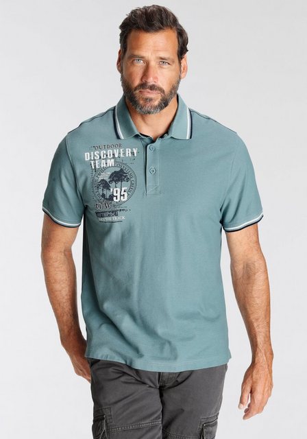 Man's World Poloshirt Kurzarm, lässige Passform, mit trendigem Print, Polok günstig online kaufen