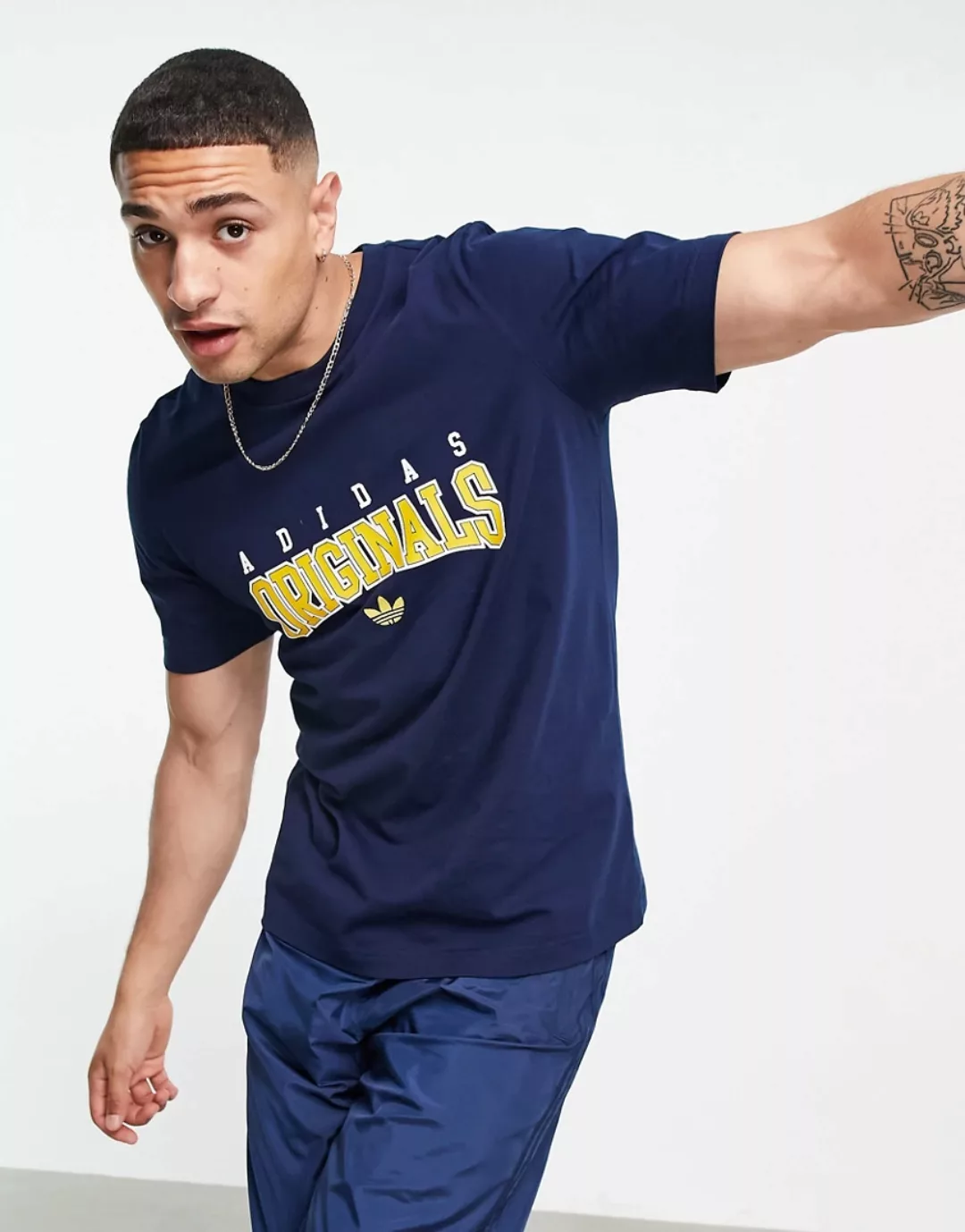 Adidas Originals Script Kurzarm T-shirt L Collegiate Navy günstig online kaufen