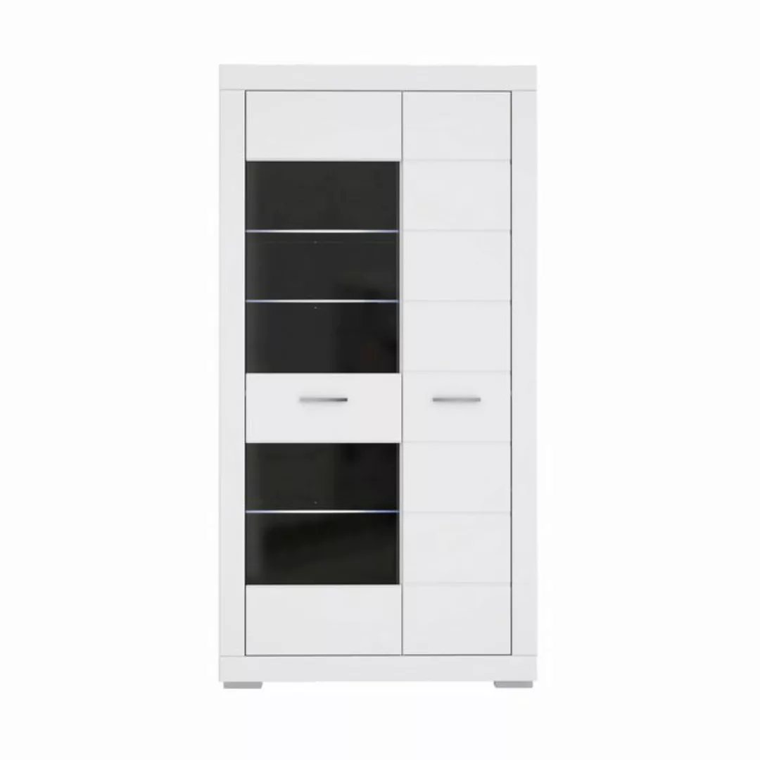 freiraum Vitrine SNOW 2 Türen, 1 verglast, in weiß - 101x198,5x41,4cm (BxHx günstig online kaufen