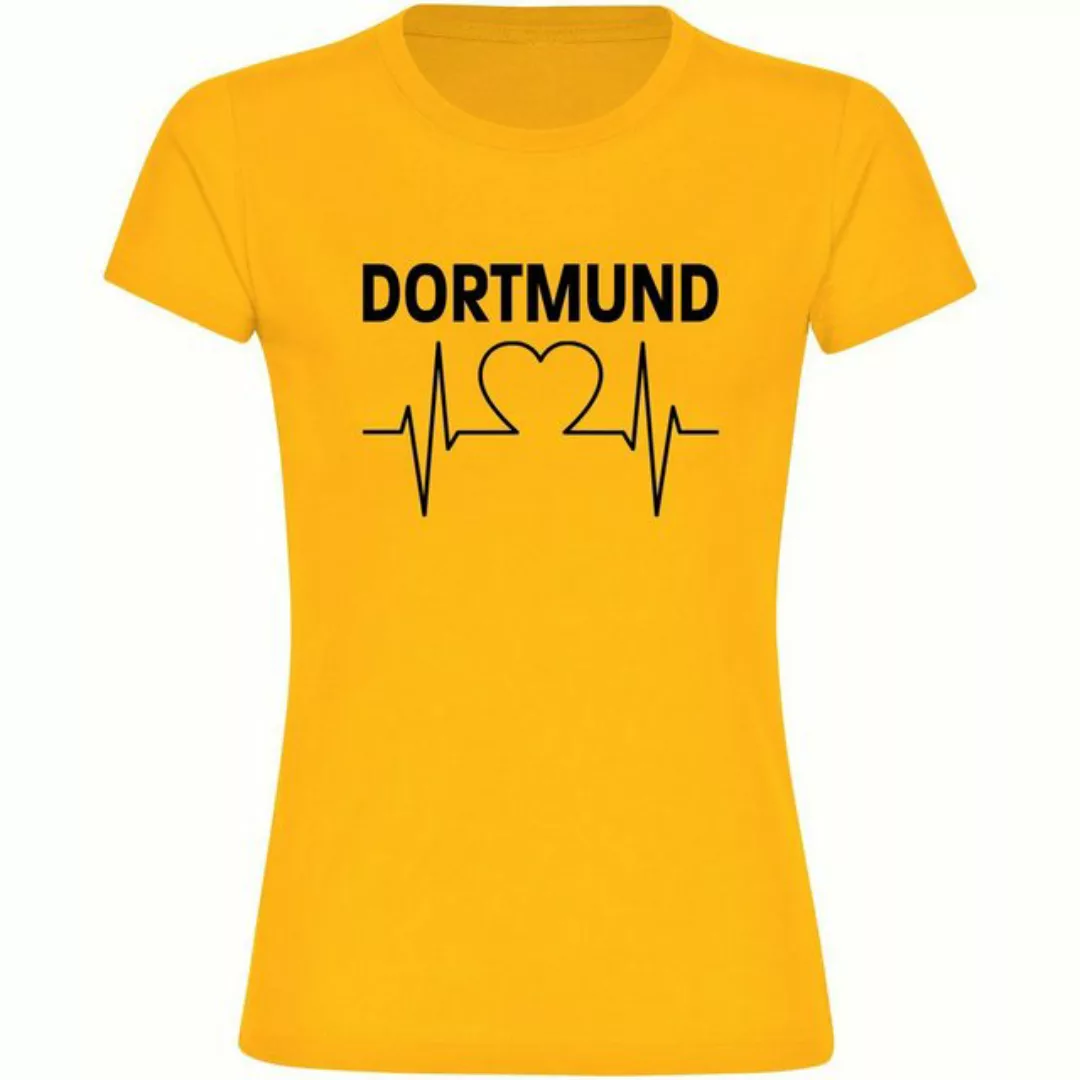 multifanshop T-Shirt Damen Dortmund - Herzschlag - Frauen günstig online kaufen