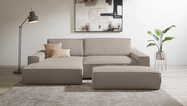 Home affaire Polsterecke »NEU: SHERWOOD XXL tief, L-Form mit Schlaffunktion günstig online kaufen