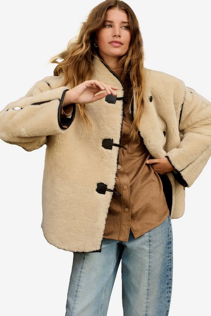 Next Fellimitatjacke Duffeljacke aus Teddyfell (1-St) günstig online kaufen