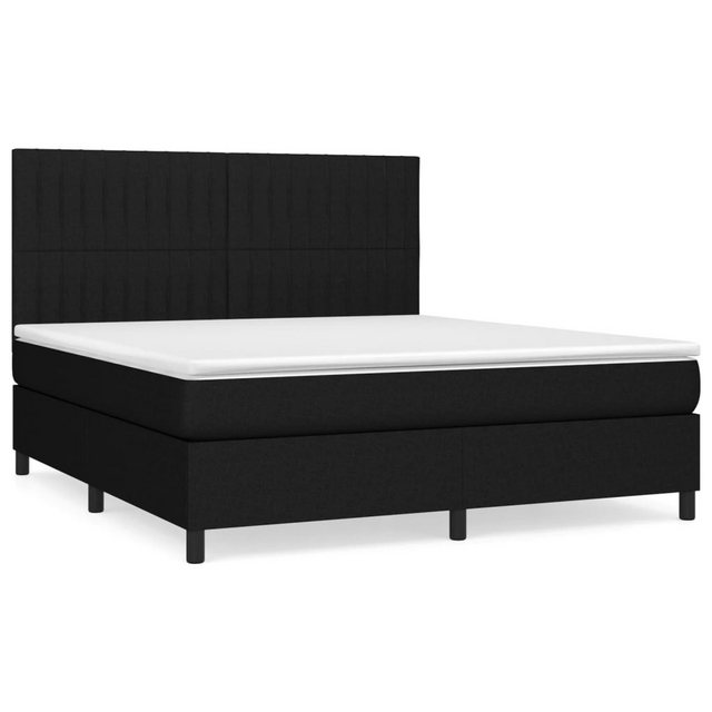 vidaXL Boxspringbett mit Matratze Schwarz 160x200 cm Stoff1395168 günstig online kaufen