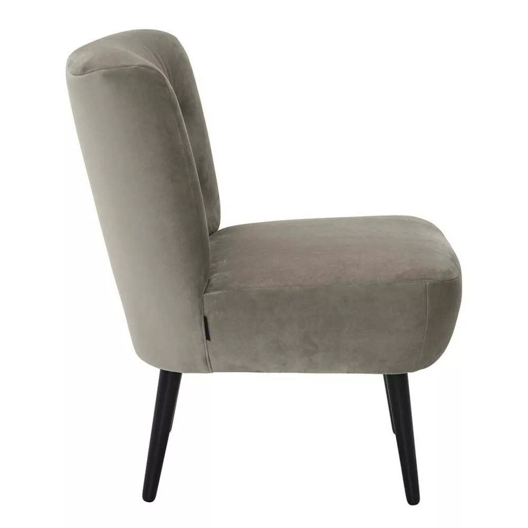 Lounge Sessel Beigegrau im Retrostil Made in Germany günstig online kaufen