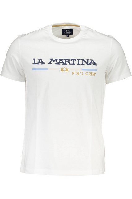 La Martina T-Shirt Herren Weißes Kurzarm T-Shirt mit Logo-Druck und günstig online kaufen