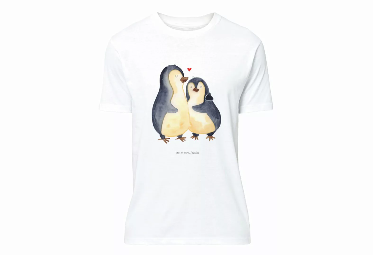 Mr. & Mrs. Panda T-Shirt Pinguin umarmend - Weiß - Geschenk, T-Shirt, Herrn günstig online kaufen