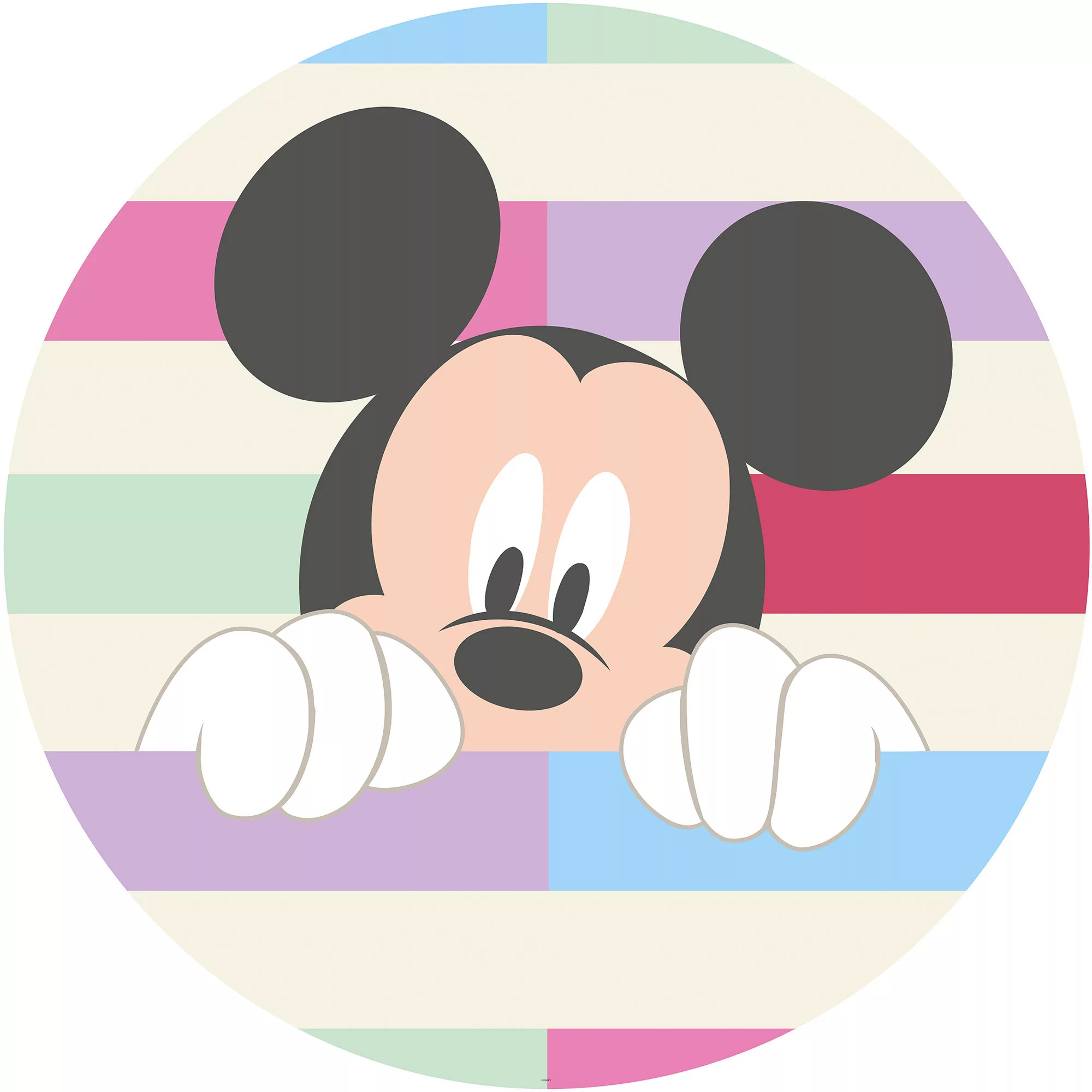 Runde Fototapete Mickey Peek-a-boo günstig online kaufen