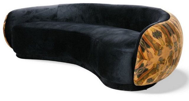 Casa Padrino Sofa Casa Padrino Luxus Sofa Schwarz / Beige / Mehrfarbig 260 günstig online kaufen