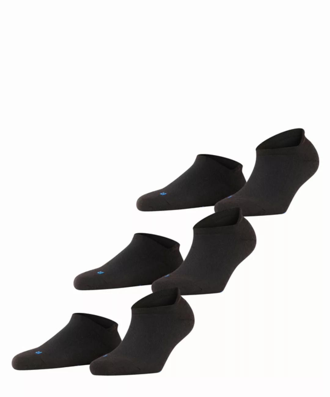 FALKE Cool Kick 3-Pack Unisex Sneakersocken, 42-43, Schwarz, Uni, 13059-300 günstig online kaufen