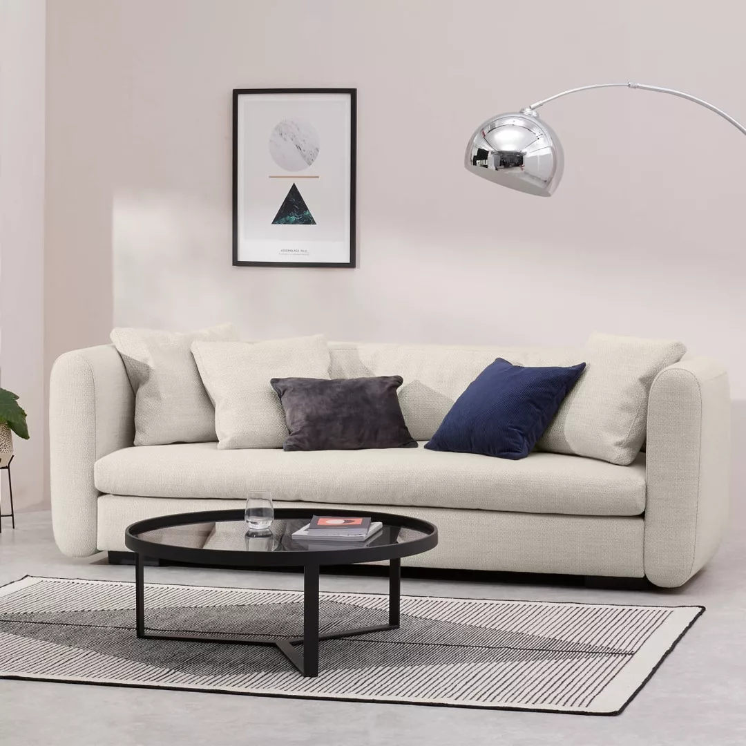 Nikita 3-Sitzer Sofa, Haferbeige - MADE.com günstig online kaufen