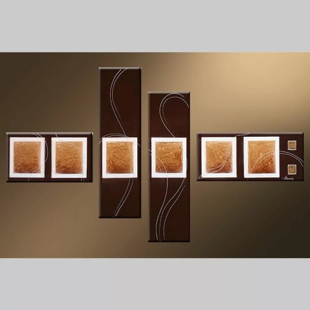 4 Leinwandbilder ABSTRAKTE KUNST (7) 120 x 70cm Handgemalt günstig online kaufen