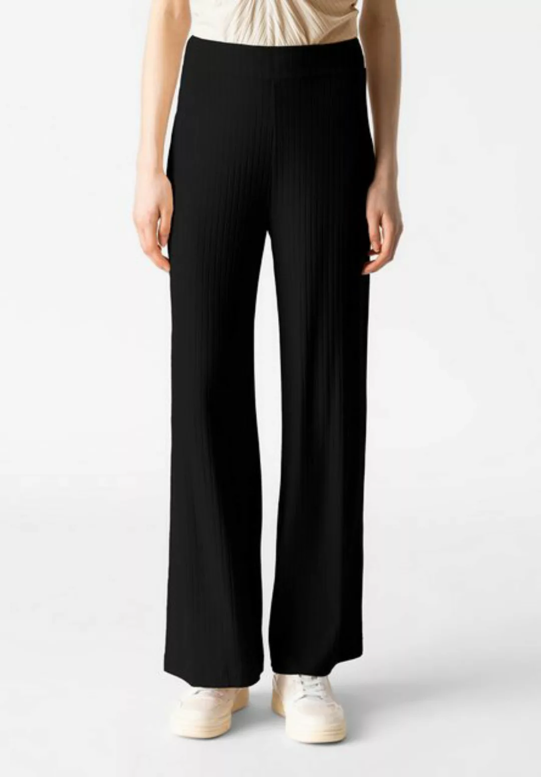 Les Lunes Stoffhose MICHELLE Rib Pants Wide Leg LENZING™ ECOVERO™ Viskose, günstig online kaufen