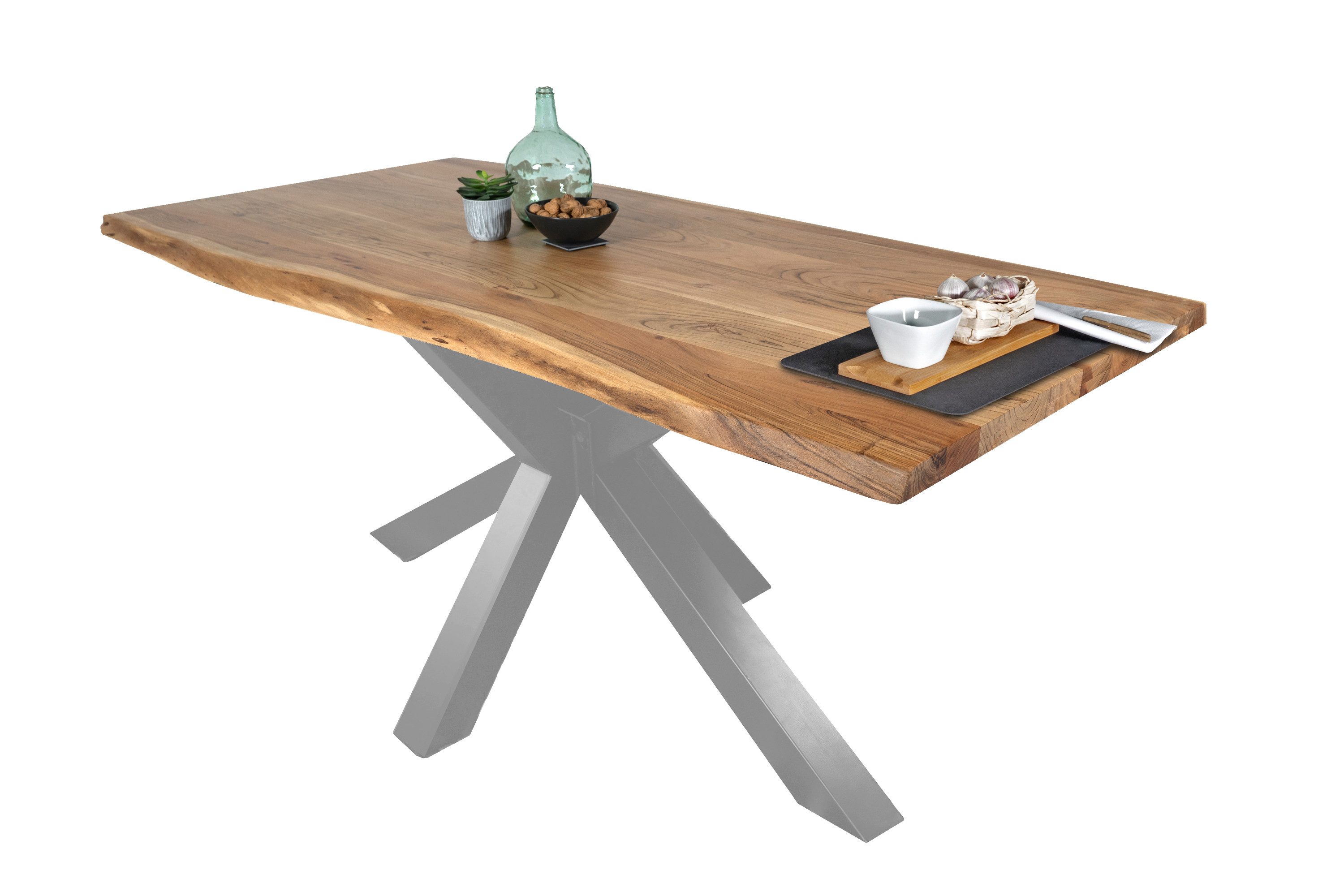 Loreno® Baumkantentisch Tim, massives Akazienholz, natürliche günstig online kaufen