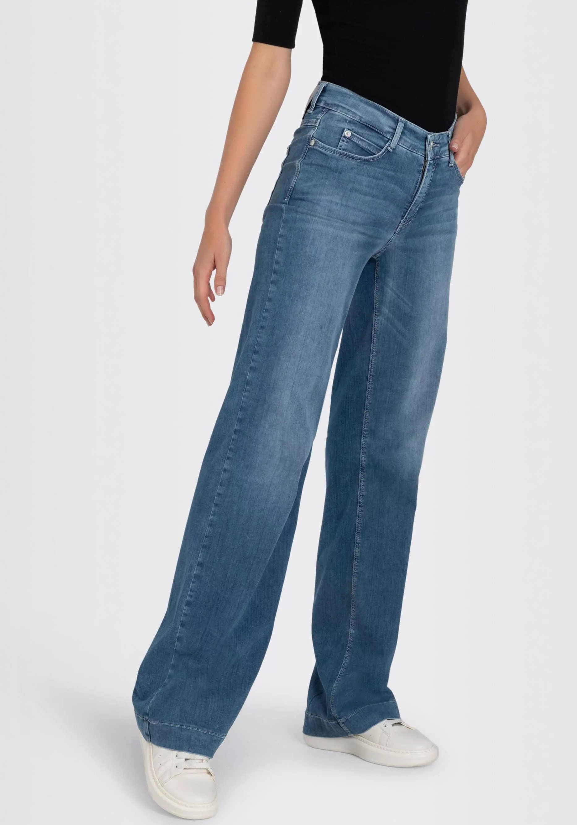 MAC Weite Jeans DREAM WIDE mit weitem Bein - Stretch günstig online kaufen