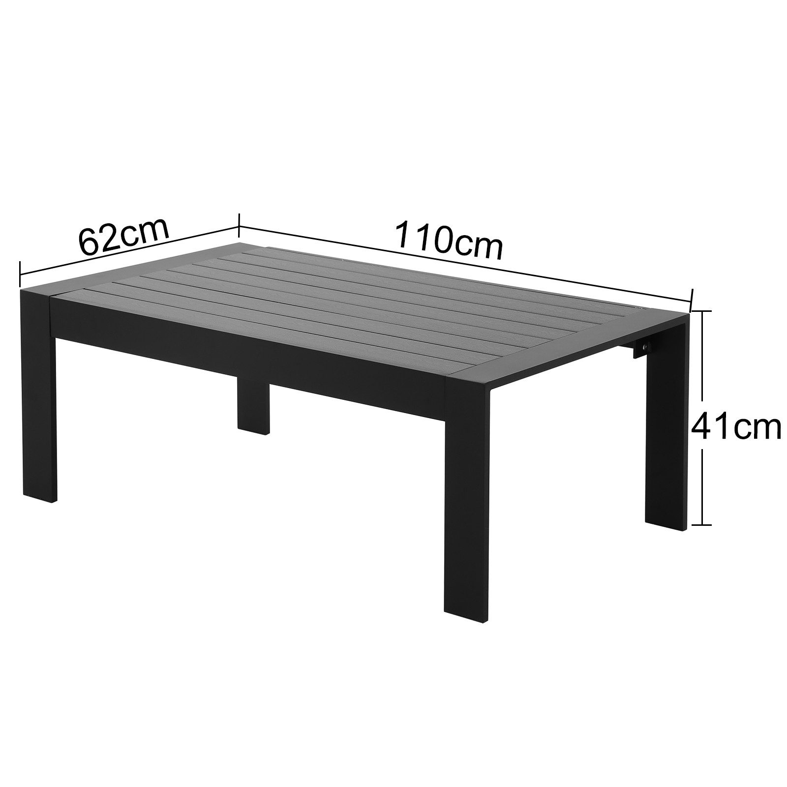 MeXo Gartentisch Balkontisch Aluminium 110×62×41cm, Gartentisch günstig online kaufen