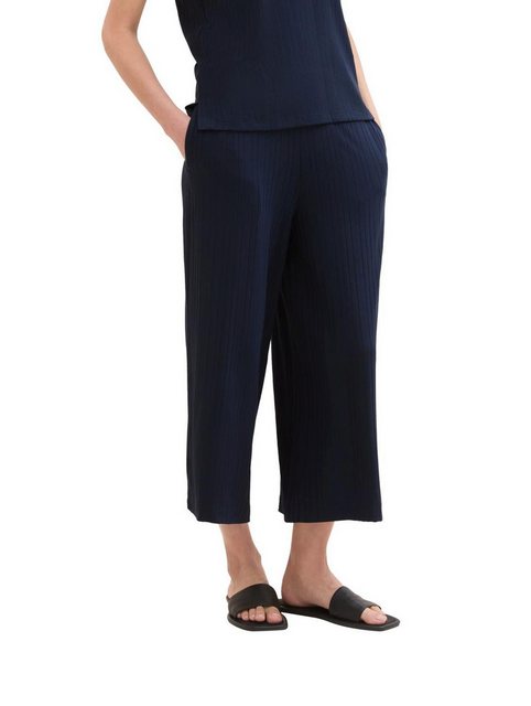 TOM TAILOR Stoffhose culotte jersey pants, sky captain blue günstig online kaufen