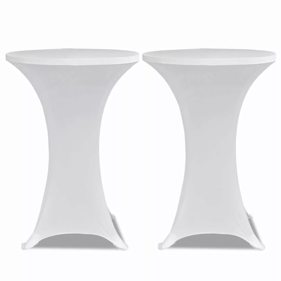 2 X Tischhusse Für Stehtisch Stretchhusse Ã80 Cm Weiß günstig online kaufen