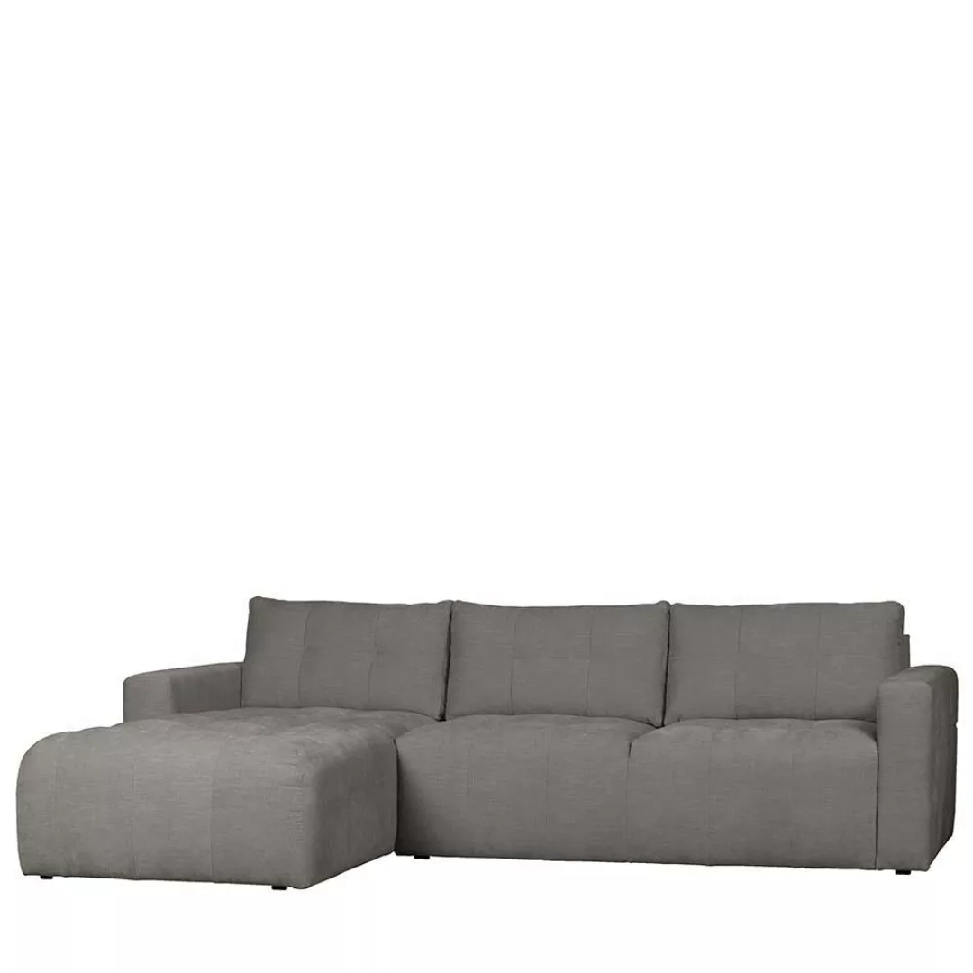 Graue Sofa Eckgarnitur in modernem Design drei Sitzplätzen günstig online kaufen