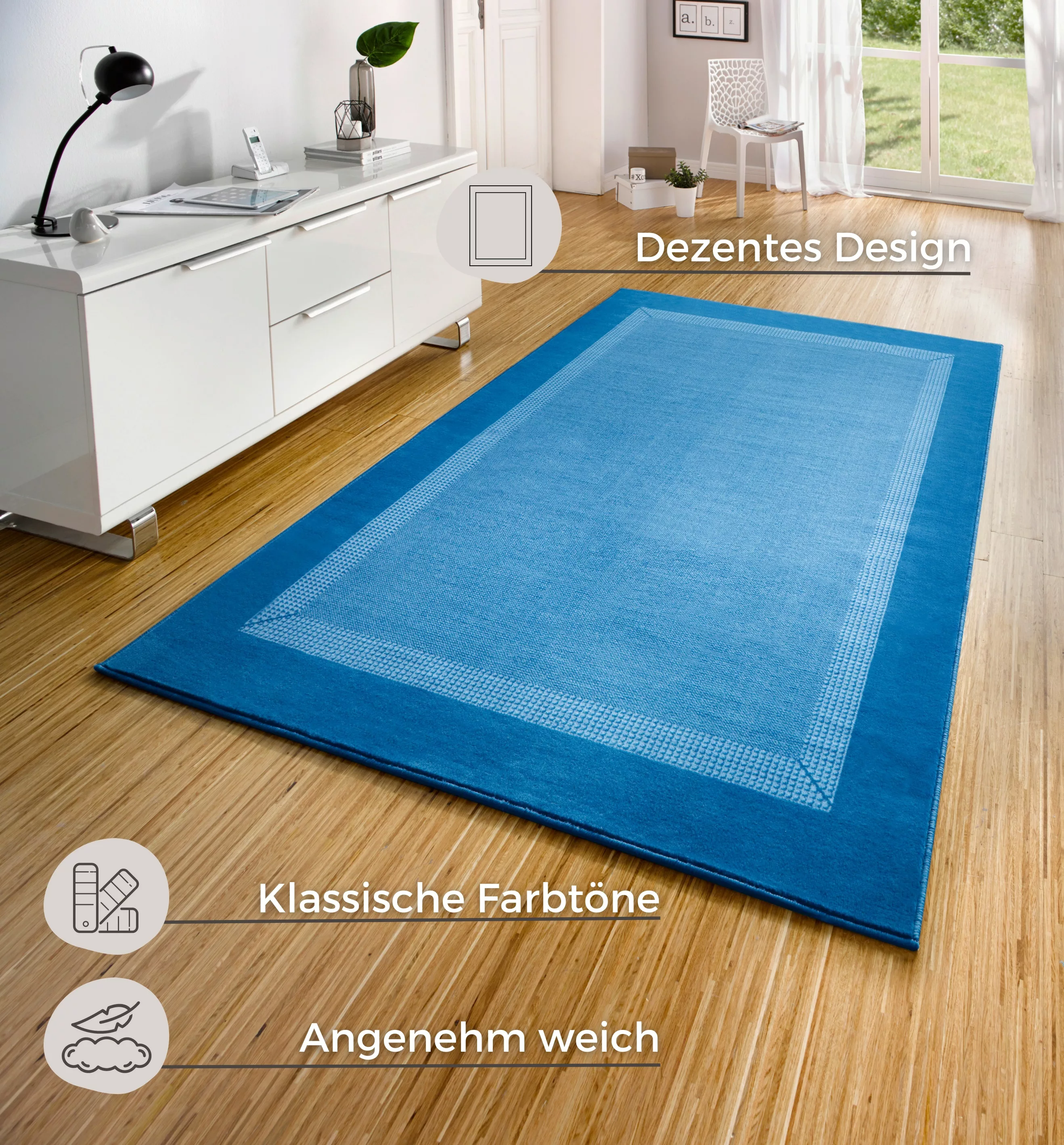 HANSE Home Teppich »Band«, rechteckig, Kurzflor, Weich, Wohnzimmer, Schlafz günstig online kaufen