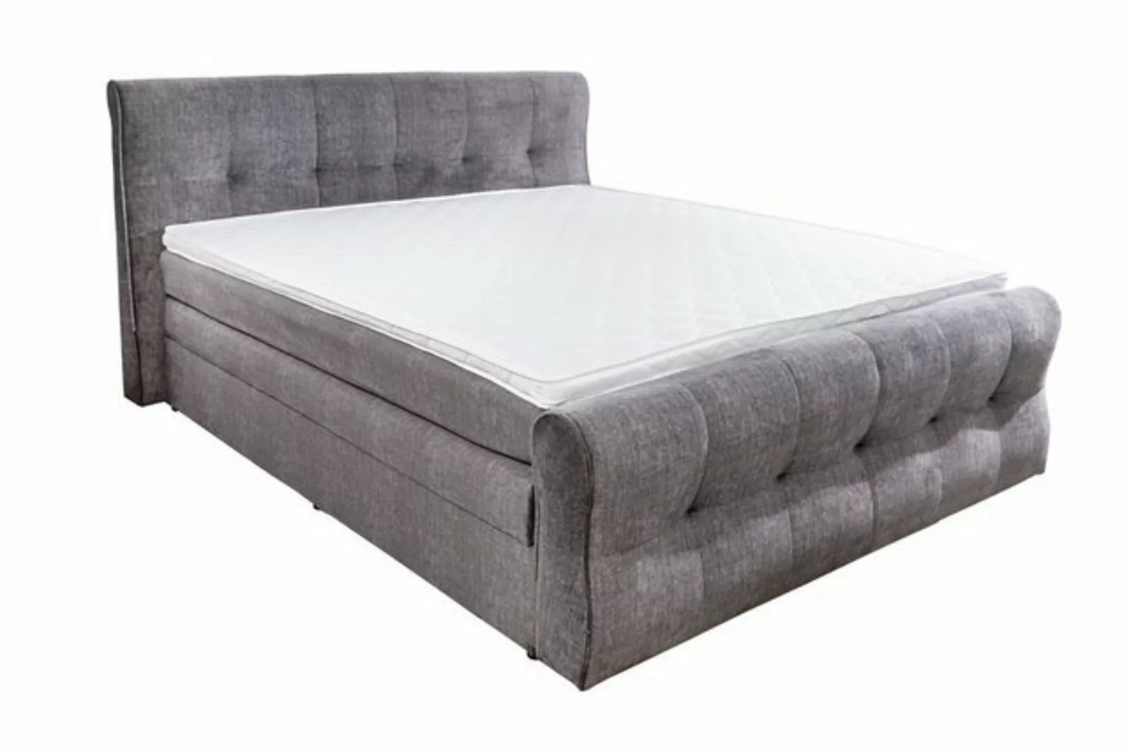 riess-ambiente Boxspringbett SIGNUM 180x200cm dunkelgrau · Kingsize (Einzel günstig online kaufen