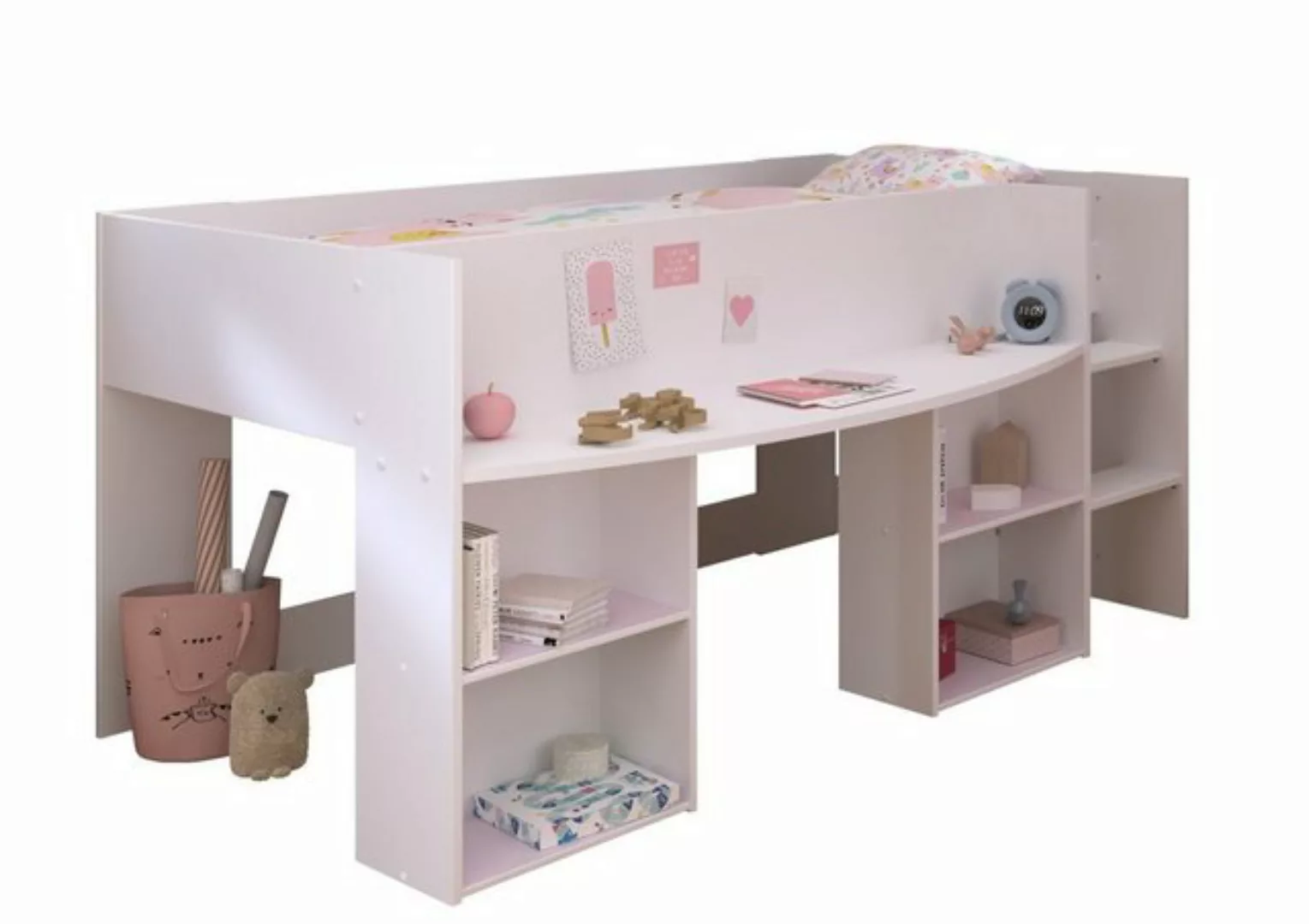 Parisot Kinderbett Pirouette 1, in Weiss mit rose oder grau abgesetzt günstig online kaufen