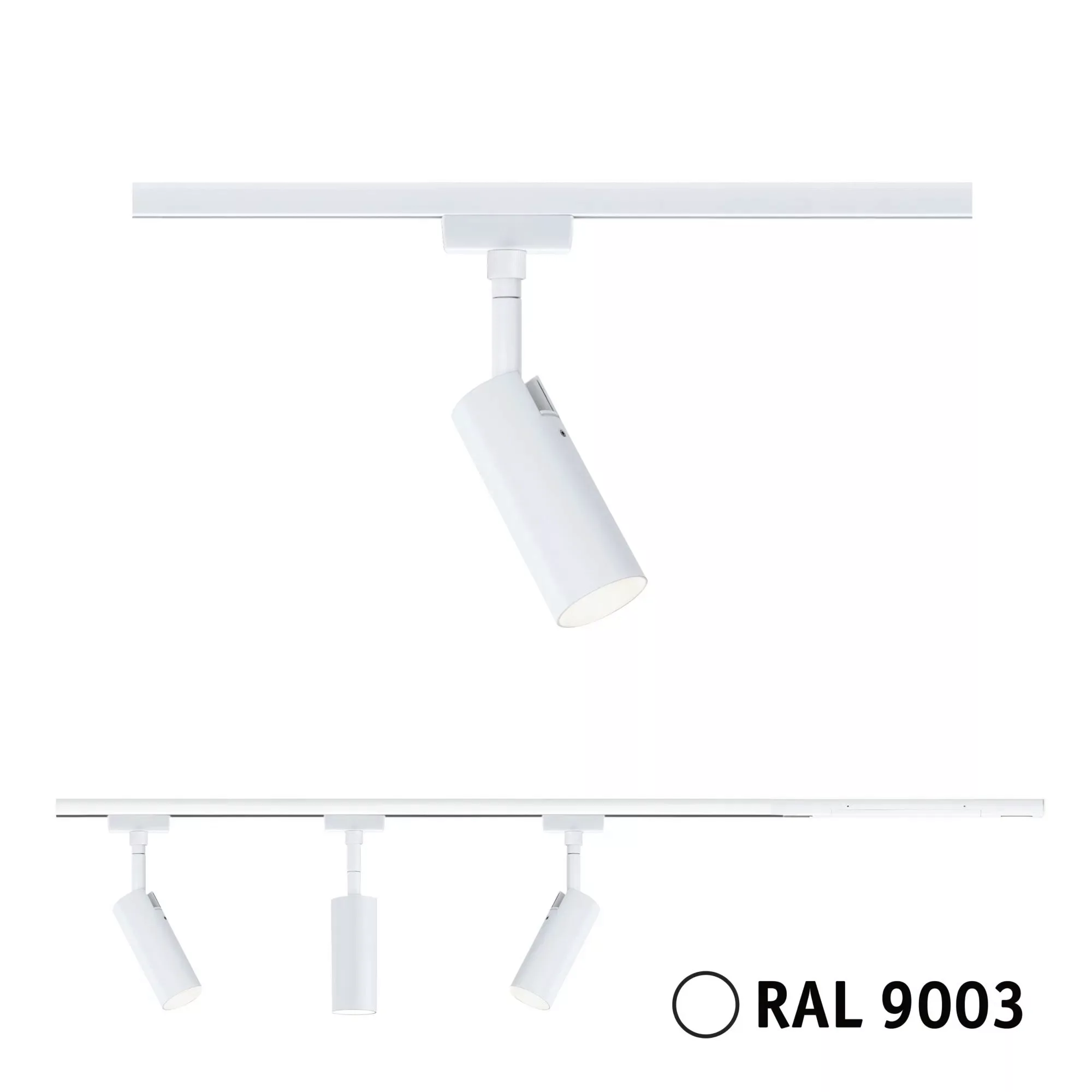 Paulmann "URail LED Schienenspot Tubo Starterset 3x150lm 3x4W 3000K dimmbar günstig online kaufen