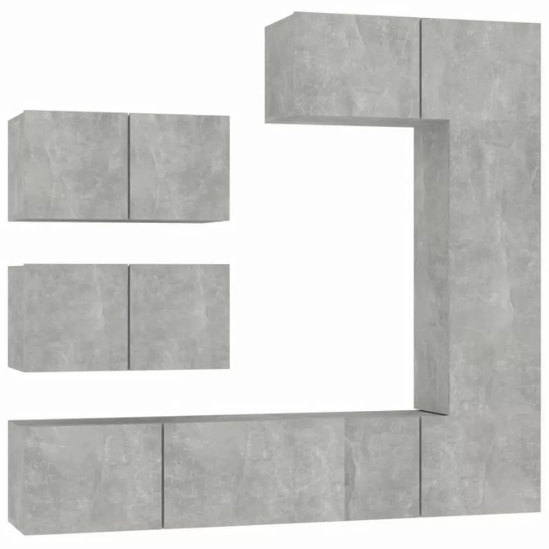 furnicato TV-Schrank 6-tlg. TV-Schrank-Set Betongrau Holzwerkstoff (6-St) günstig online kaufen