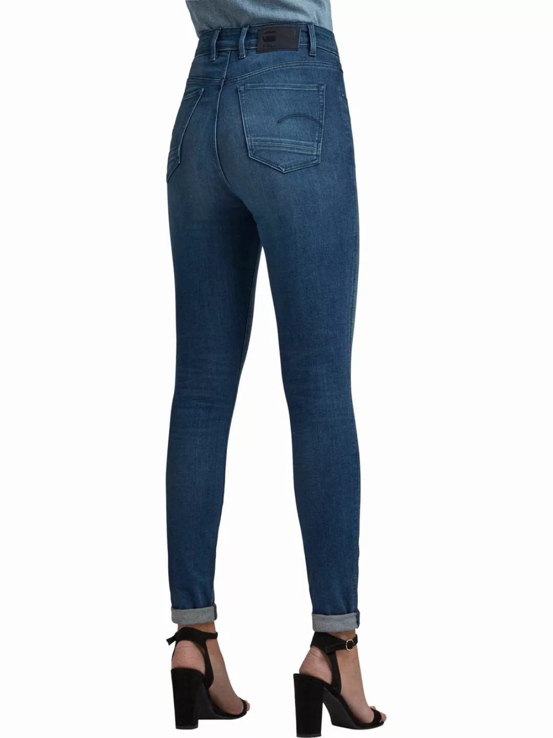 G-Star Damen Jeans Kafey Ultra High Skinny - Blau - Faded Neptun Blue günstig online kaufen