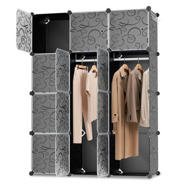 Lospitch Kleiderschrank 12/16/20 Fächer Aufbewahrungsbox DIY Regalsystem (D günstig online kaufen