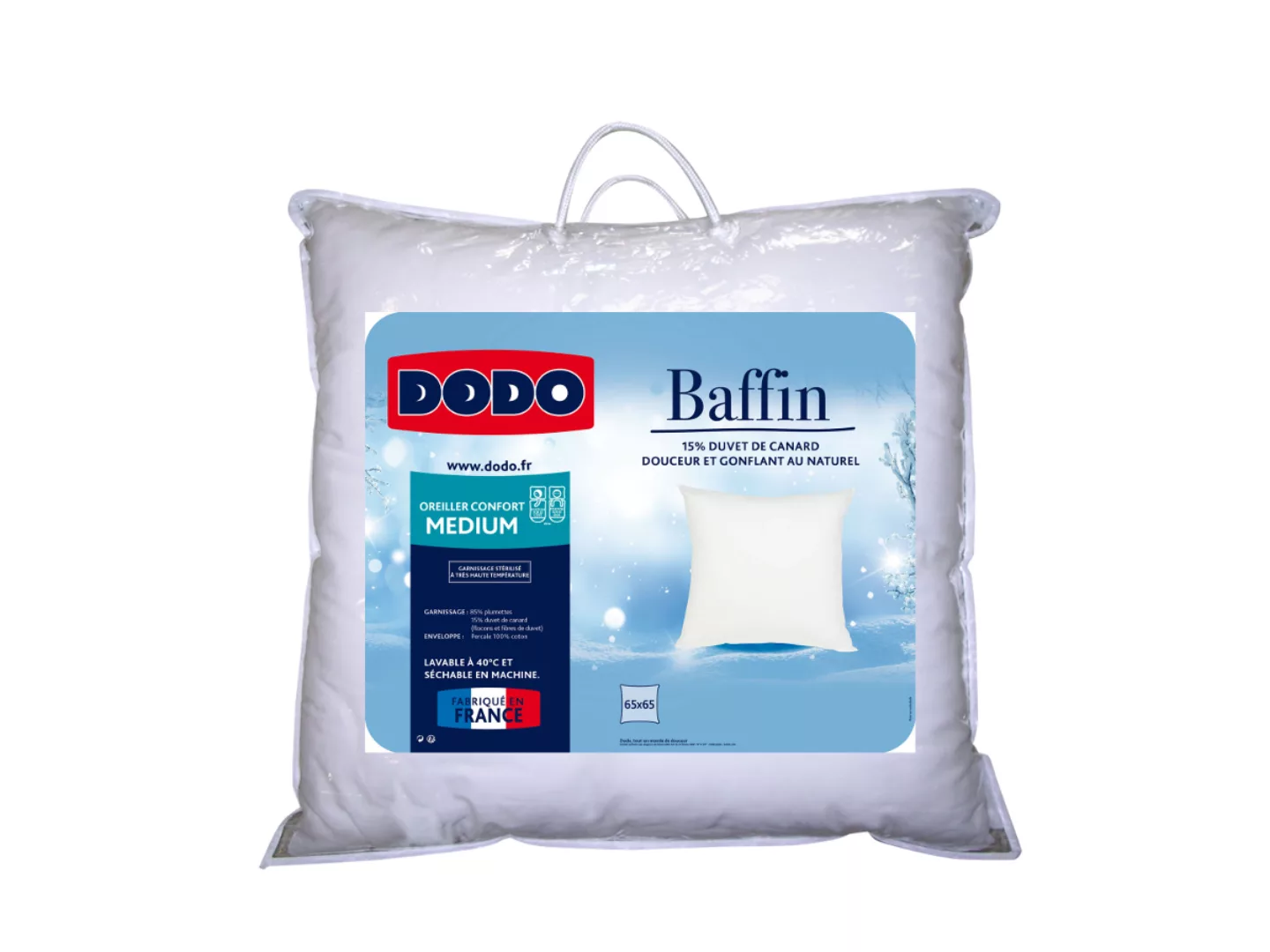 Kopfkissen - 65 x 65 cm - Natürliche Daunen - DODO von BAFFIN günstig online kaufen
