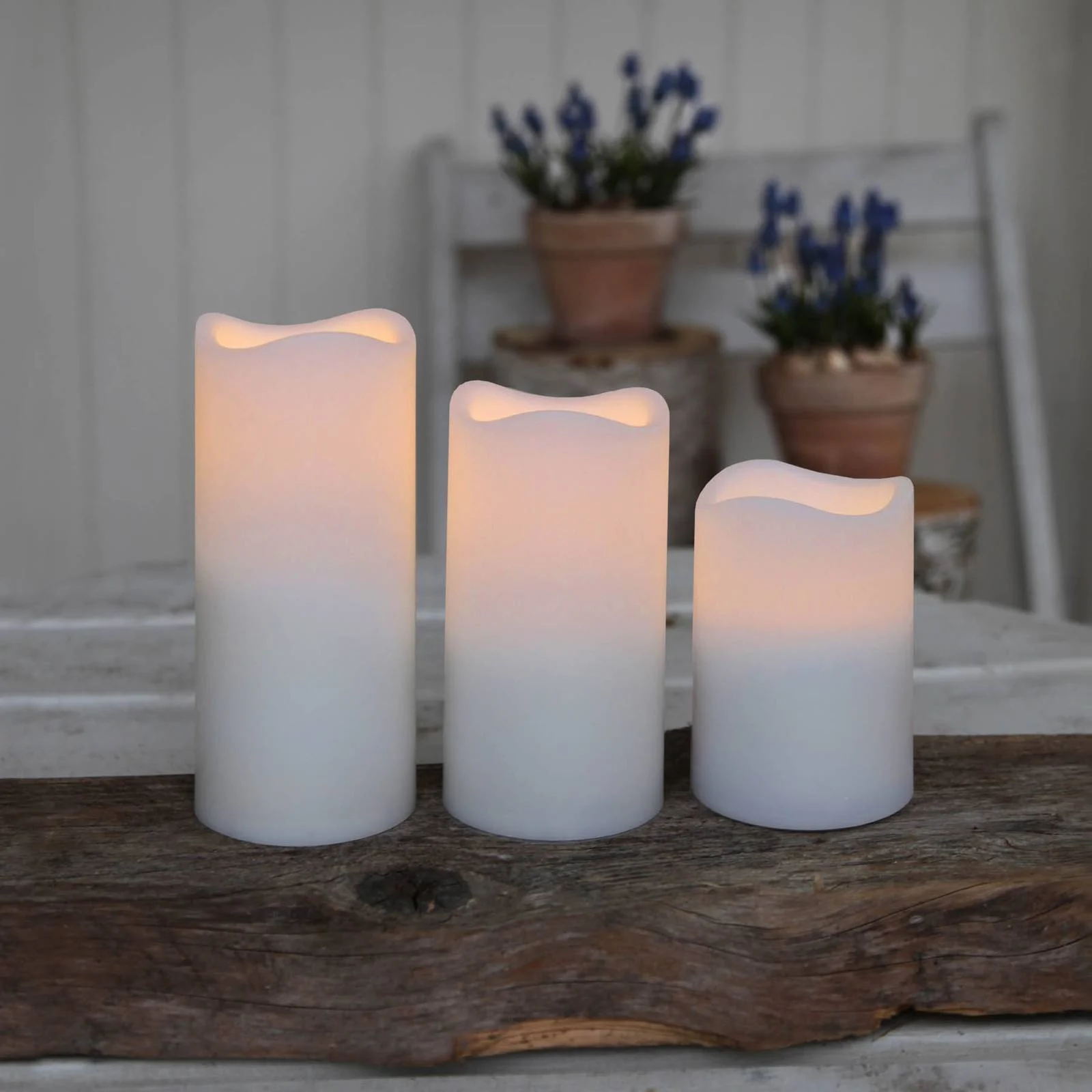 Dreierset LED-Kerzen für den Außenbereich günstig online kaufen