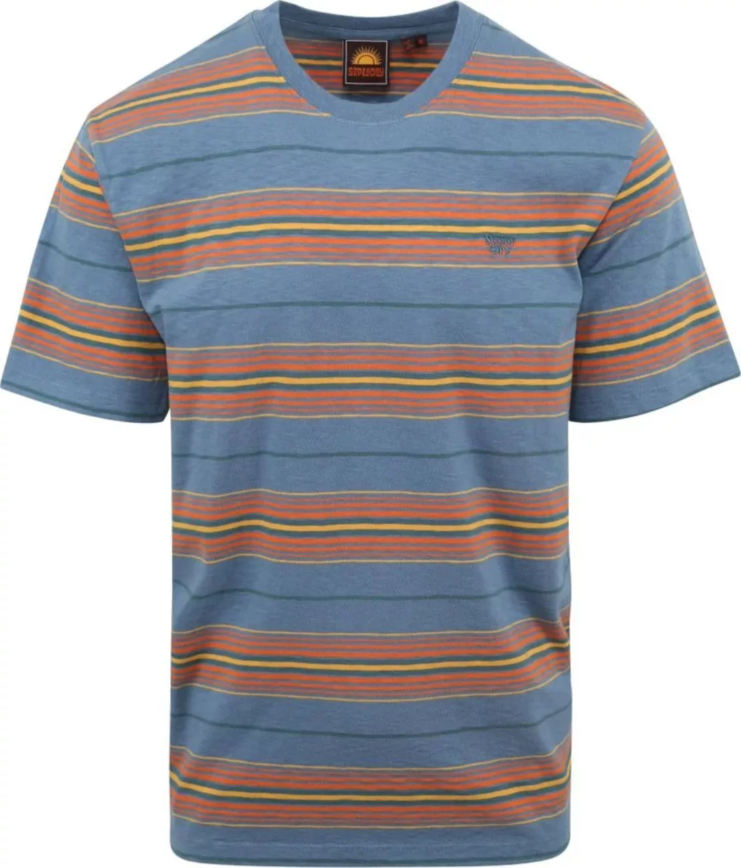 Superdry T-Shirt Vintage Streifen Blau - Größe L günstig online kaufen