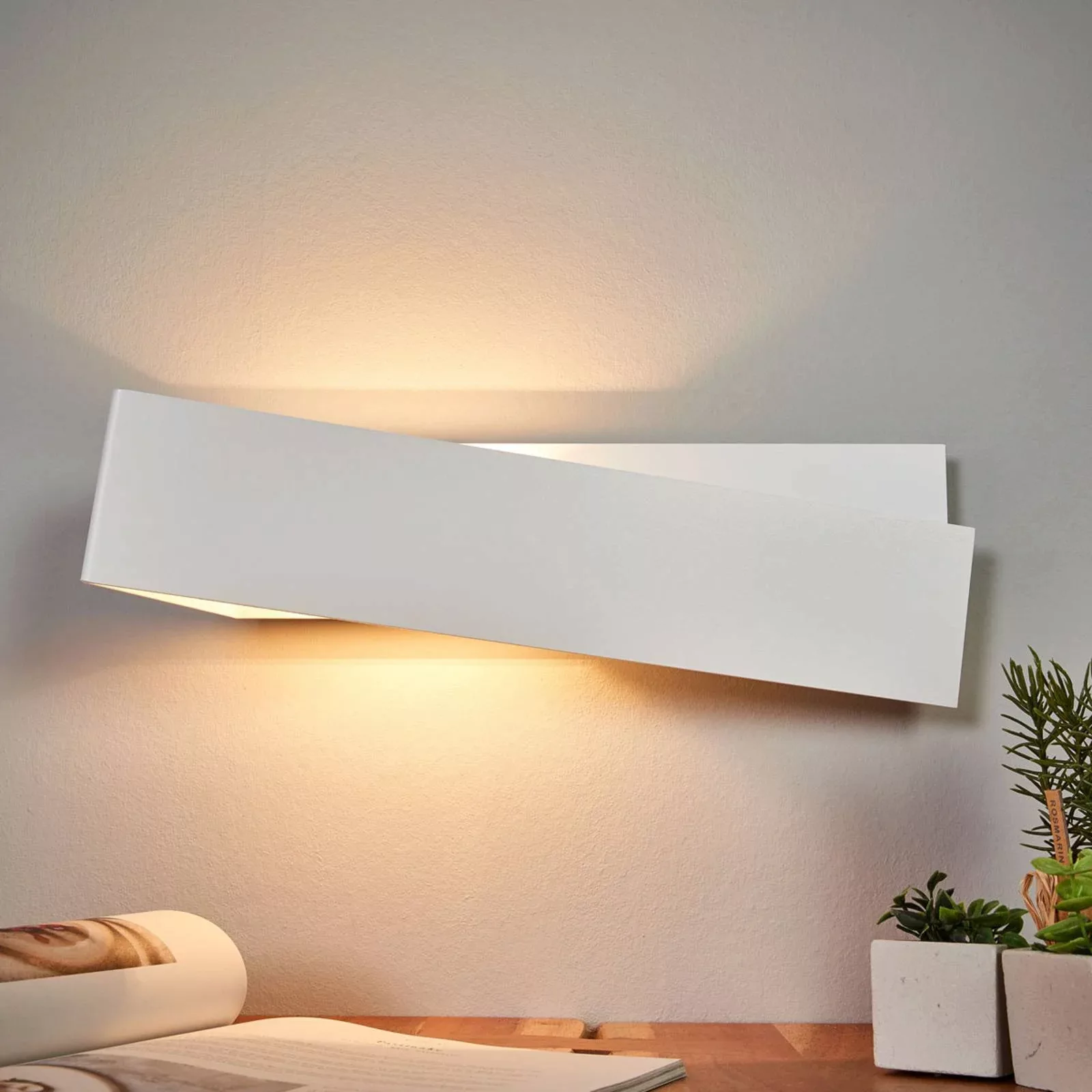 Wandleuchte Zig Zag in weiß 43 cm günstig online kaufen