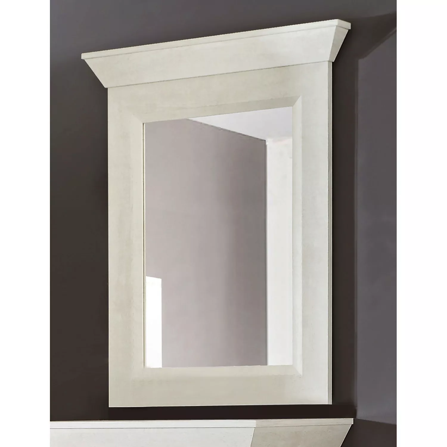 Wandspiegel  weiß Pinie Nachbildung B/H/T: ca. 72,1x92,8x7,3 cm günstig online kaufen