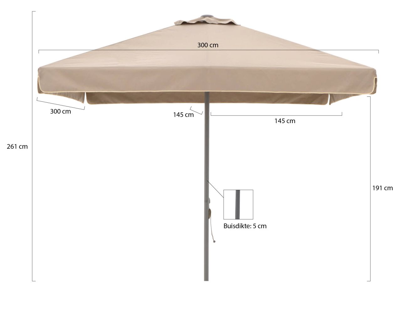 Shadowline Bonaire Sonnenschirm 300x300 cm günstig online kaufen