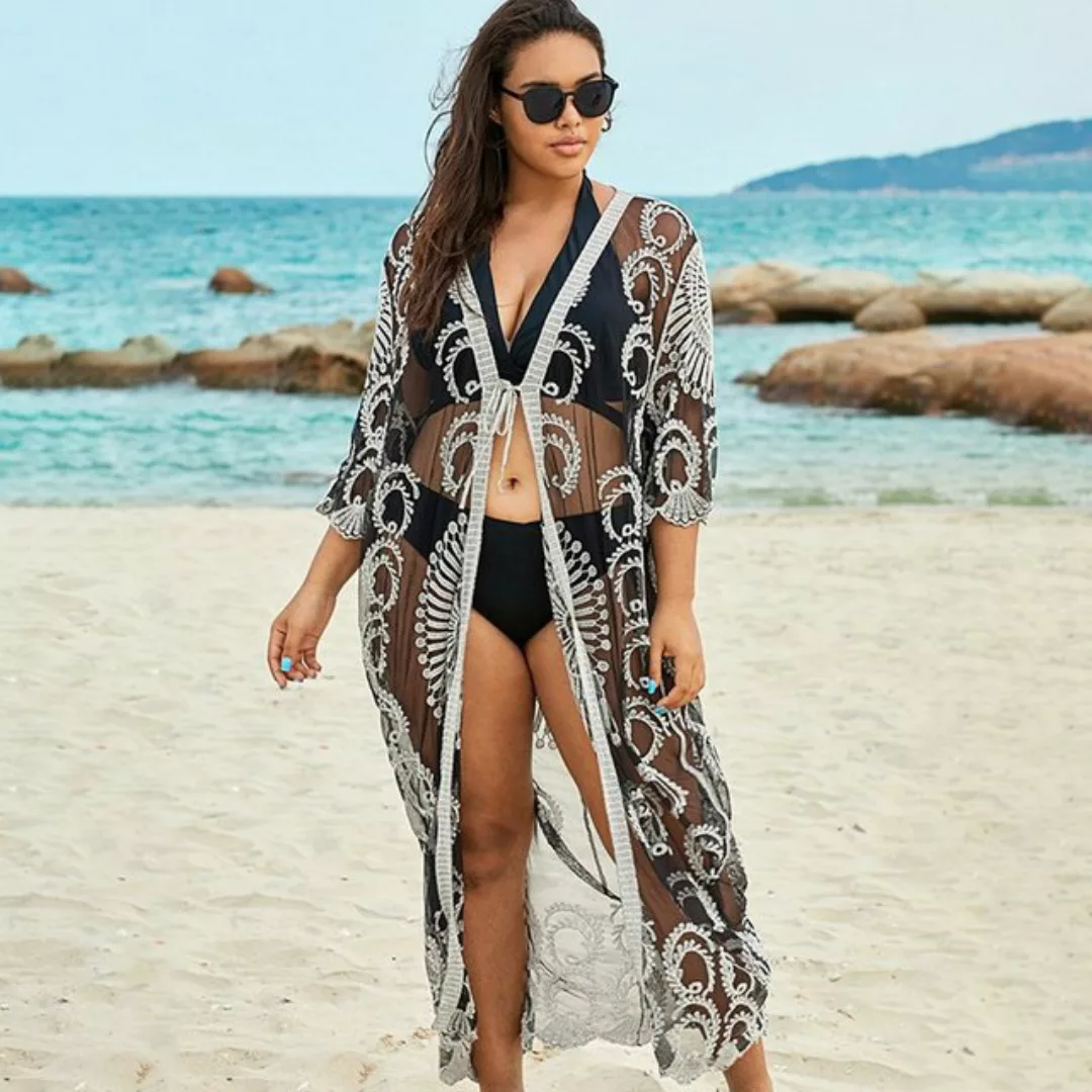 RUZU UG Strickjacke Cardigan-Strand-Cover-Up,Sonnenschutz-Top,Bikini-Cover- günstig online kaufen